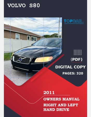 2011 volvo s80 owners manual lhd&rhd